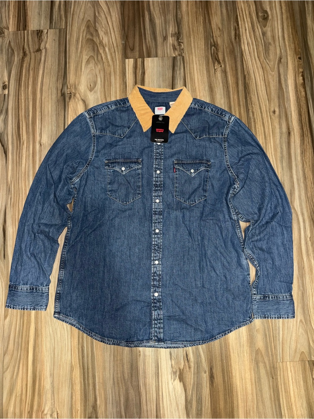 Levi's Western Standard Fit Corduroy Collar Denim Shirt